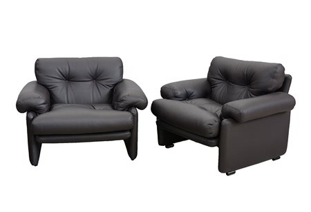 Tobia Scarpa (Venezia 1935)Coppia di poltrone modello "Coronado". Produzione...