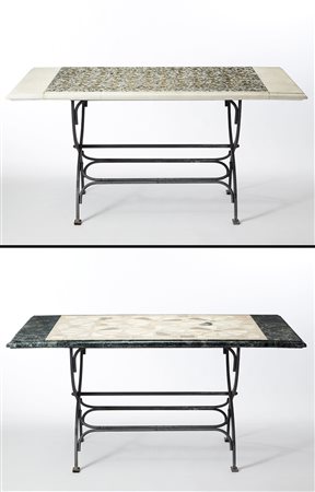 Luigi Caccia Dominioni (Milano 1913 - Milano 2016)Coppia di tavoli da esterno...