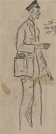 Gio Ponti (Milano 1891 - Milano 1979)"Uomo in divisa"Ritratto. Italia, anni...