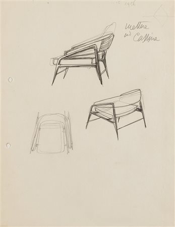 Gio Ponti (Milano 1891 - Milano 1979)Cinque studi per mobili. Nel dettaglio:...