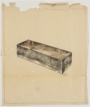 Gio Ponti (Milano 1891 - Milano 1979)Disegno per una cassapanca...