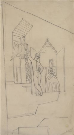 Gio Ponti (Milano 1891 - Milano 1979)Studio di decorazione pittorica di...