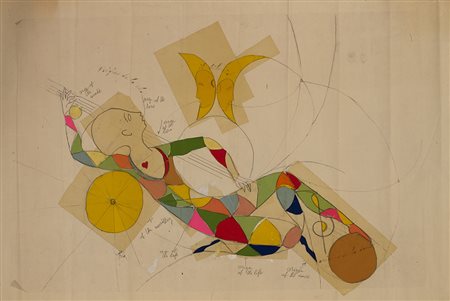 Gio Ponti (Milano 1891 - Milano 1979)"L'origine de la chanson - origine de la...