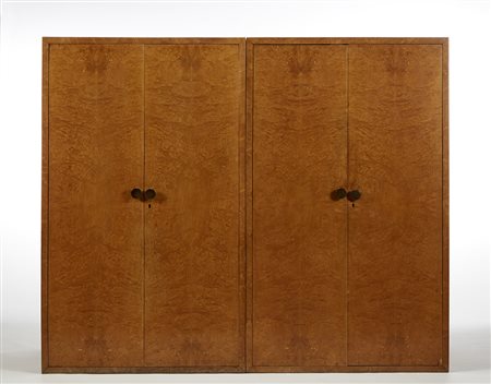 Pietro Lingeri (Bolvedro 1894 - Bolvedro 1968)Coppia di armadi razionalisti a...