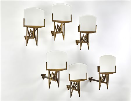 Pietro Lingeri (Bolvedro 1894 - Bolvedro 1968)Gruppo di quattro lampade a...