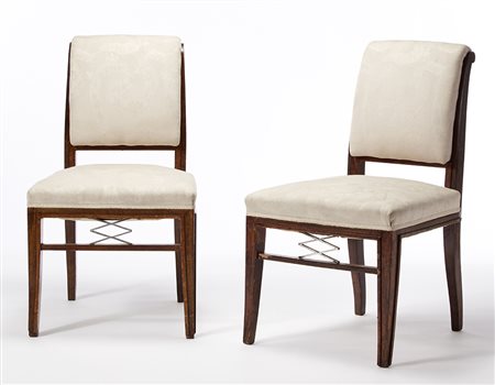 Jacques-Émile - Atelier J. E. Ruhlmann Ruhlmann (Attribuito)Coppia di sedie...