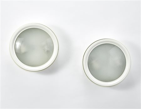 Gino Sarfatti (Venezia 1912 - Gravedona 1985)Coppia di plafoniere modello...