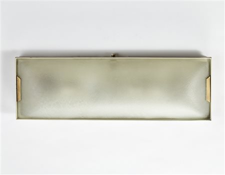 Stilnovo Plafoniera modello "1139". Milano, 1965ca. Vetro diffusore corroso...