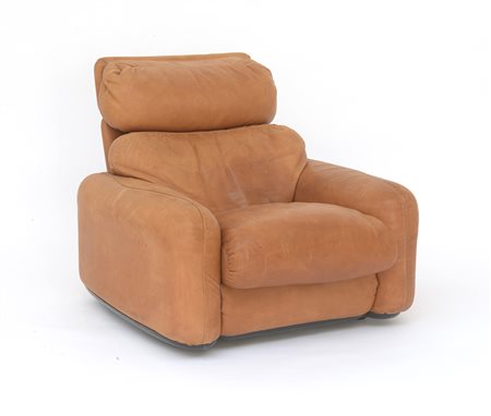 Arrigo Arrigoni Poltrona imbottita modello "Piumotto". Produzione Busnelli,...