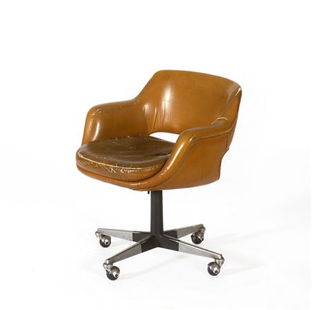 Olli Mannermaa (Turku 1921 - Turku 1998)Poltroncina a rotelle modello "1106/1...