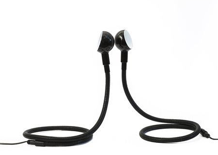 Isao Hosoe (Tokyo 1942 - Milano 2015)* Coppia di lampade da tavolo snodabili...