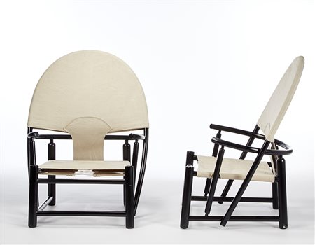 Werther Toffoloni e Piero Palange * Coppia di poltrone modello "Hoop Chair"....
