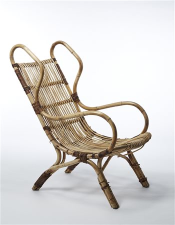 Gio Ponti (Milano 1891 - Milano 1979)Bergère in giunco modello "Continuum"....