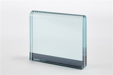Fontana Arte Portafoto in cristallo molato di forte spessore color...