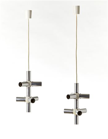 Trix & Robert Haussmann Coppia di lampade a sospensione modello "Atomic"....