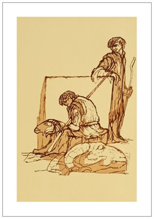 FABRIZIO CLERICI Milano 1913 – Roma 1993 Pastorale 1985 Litografia a colori...