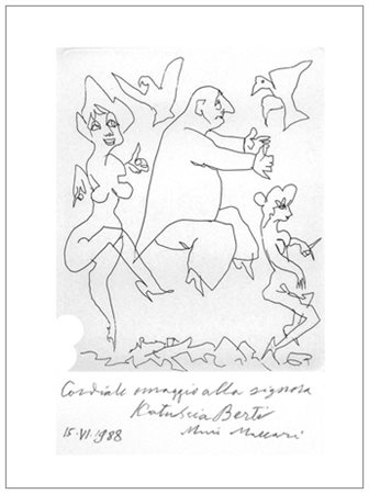 MINO MACCARI Siena 1898 – Roma 1989 Senza titolo 1988 Acquaforte es.unico....