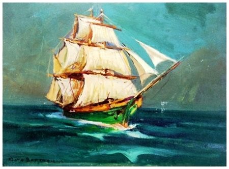 DINO BANCHELLI Livorno 1903 – Livorno 1974 Senza titolo Olio su tavola 37 x...