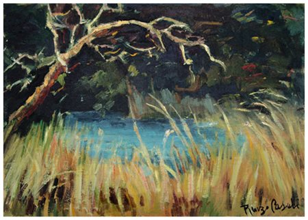 RENZO CASALI Livorno 1897 – Livorno 1977 Senza titolo 1955 Olio su tavola 25...