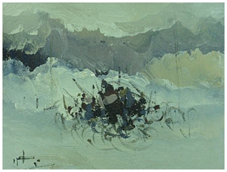 ALVARO DANTI Livorno 1911 – Livorno 1985 Senza titolo Olio su tela 30 x 40....