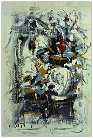 ALVARO DANTI Livorno 1911 – Livorno 1985 Senza titolo Olio su tavola 70 x 50....