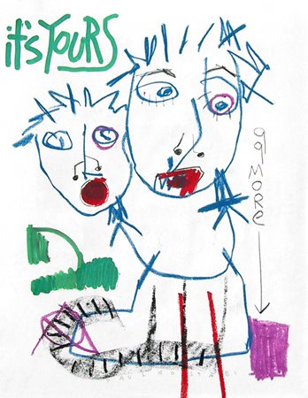 PAUL KOSTABI Whittier (USA) 1962 Mine 2002 Tec. mista su carta 35,5 x 28....