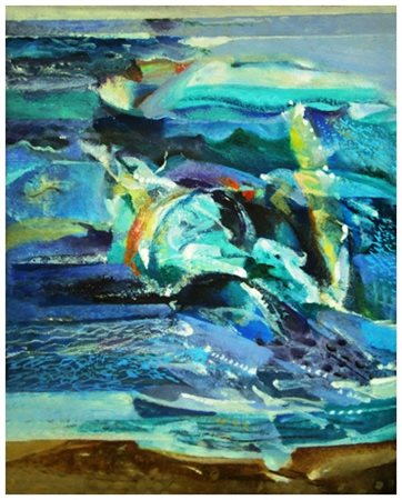 GIUSEPPE MARTINELLI Viareggio 1930 – Milano 2016 Gli arcobaleni nel mare Olio...