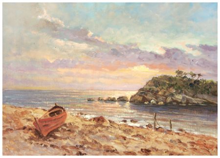 MILLUS (Mauro Illusi) Livorno 1925 – Livorno 1992 Senza titolo Olio su tela...