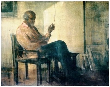 ALFRED DAVID THOMAS India 1908 – Firenze 1989 Autoritratto 1965 Olio su tela...