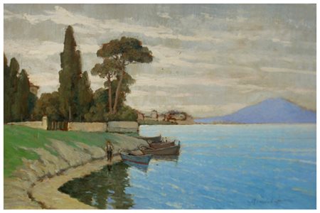 MARIO MENICHETTI Livorno 1889 – Milano 1975 Senza titolo Olio su tavola 21 x...