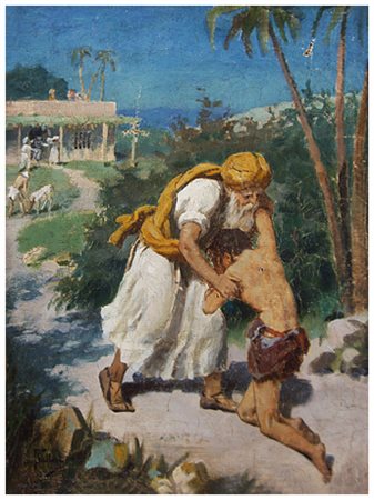 FEDERICO BALLESIO Roma 1852 – Roma 1943 Senza titolo Olio su tela 33 x 24,5....