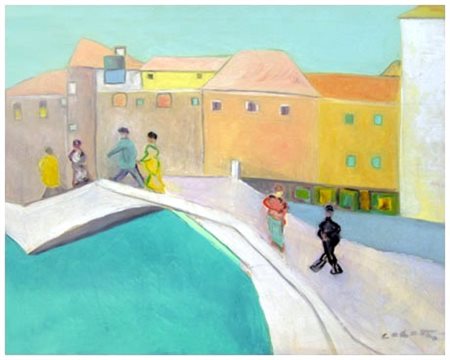 GIUSEPPE CESETTI Tuscania 1902 – Tuscania 1990 Senza titolo Olio su tela 50 x...