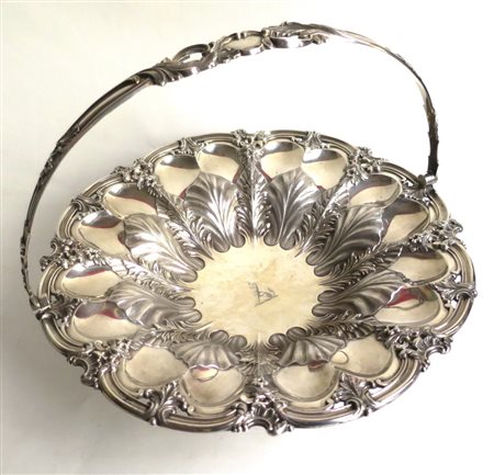 CESTO In argento Sheffield 1832 diametro cm 32,5