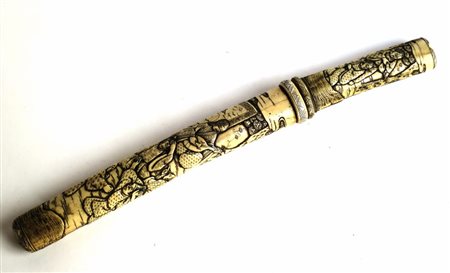 PUGNALE in osso lung. cm 37,5 Giappone periodo Meji XIX sec.