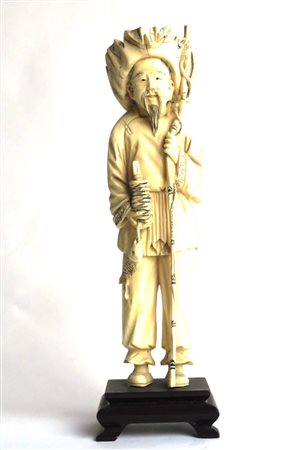 SCULTURA Scultura in avorio "contadino" H:cm 22,1 Cina