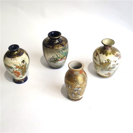 QUATTRO VASETTI Giappone h: cm 9,3 - 9,3 -8,9 - 8,7