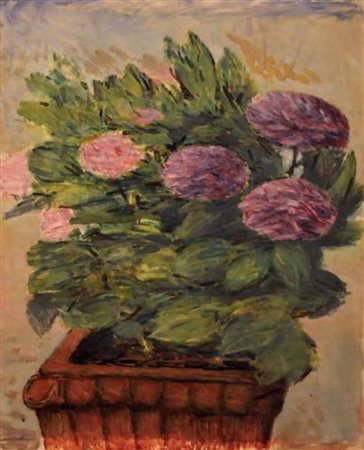 GIOVANNI MALESCI Dipinto olio su tela "Ortensie" cm 50x62 Pubblicato su...