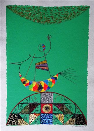 MELONISKI DA VILLACIDRO Tecnica mista su carta "Noè" cm 70 x 100