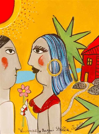 ANNA ANTOLA Tecnica mista su carta "bagni stella" cm 28x38