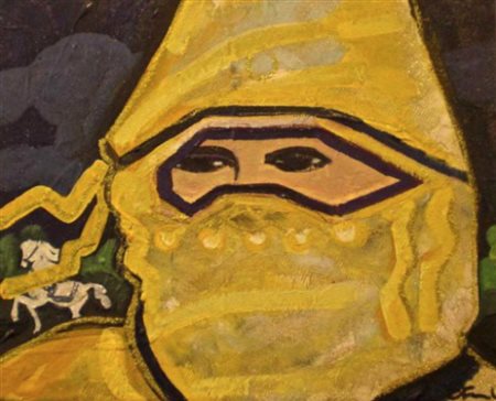 CARLO MASSIMO FRANCHI Tecnica mista su broccato "il biancone della...