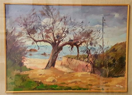 ANGIOLO VOLPE Dipinto0 olio su tela "Tamerici" cm 50x70