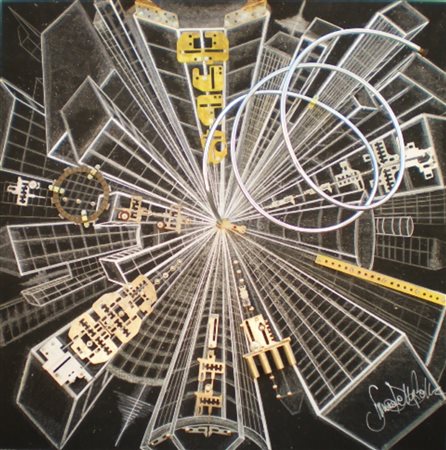 SIMONA DELLA BELLA tecnica mista e applicazioni metalliche su tavola...