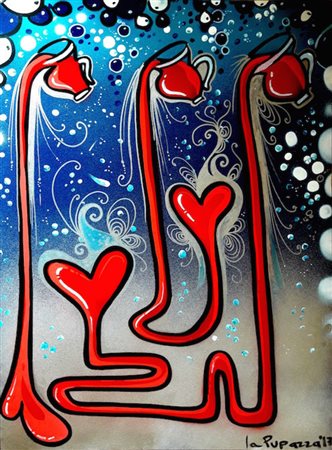 LA PUPAZZA Spray su carta "le brocche di vinocuore" cm 50x70