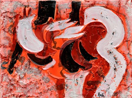 ANDREA MARCHESINI tecnica mista su tela "astratto" cm 30x40