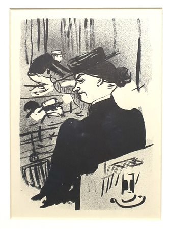 OPERA GRAFICA "figura al parco" cm 30 x 21