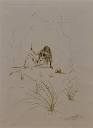 SALVADOR DALI' Acquaforte a colori firmata a mano e numerata 99/125 tratta da...