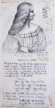 GIANFRANCO PRANDELLI Matita e inchiostro su carta "D64" cm 23,5x32,5