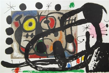 JOAN MIRO' Litografia "Cartons" - originale dalla pubblicazione Derrière le...