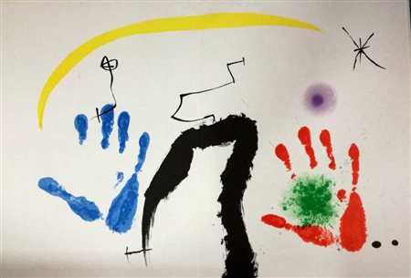 JOAN MIRO' Litografia "Couleurs a l'improviste" - originale dalla...