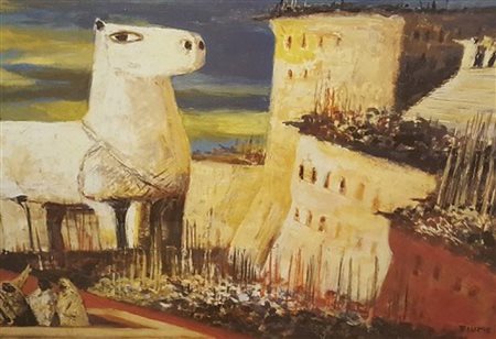 SALVATORE FIUME Litografia tratta da Eneide (libro II) - "Apparizione...